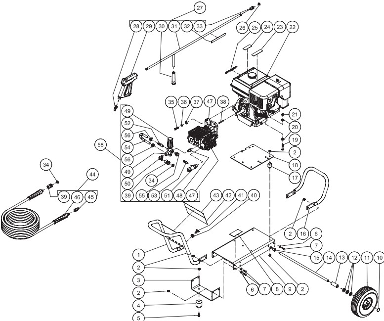MITM CA-4004-1MHB pressure washer replacement parts